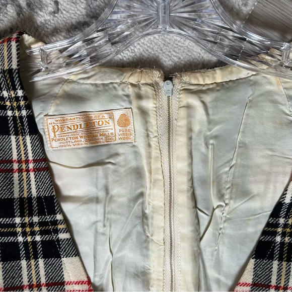 Vintage Pendleton 100% Wool‎ Dress Size 16 Preppy Academia Grunge Mod Lined - Picture 12 of 15